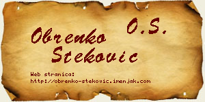 Obrenko Steković vizit kartica